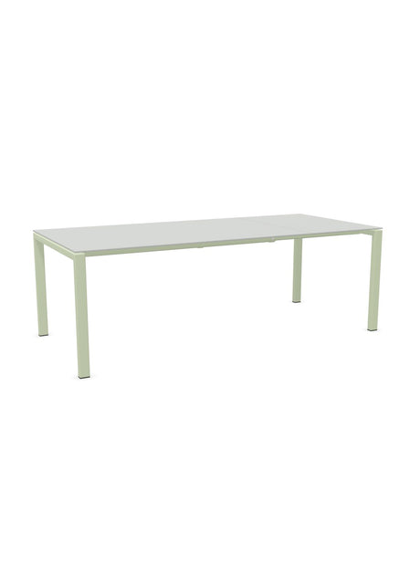 Schaffner Luzern table repas extensible 160/220x100cm Gris Argent 78 Vert Pastel 64 