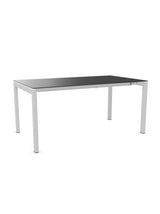 Schaffner Luzern table repas extensible 160/220x90cm Anthracite 77 Blanc 90 