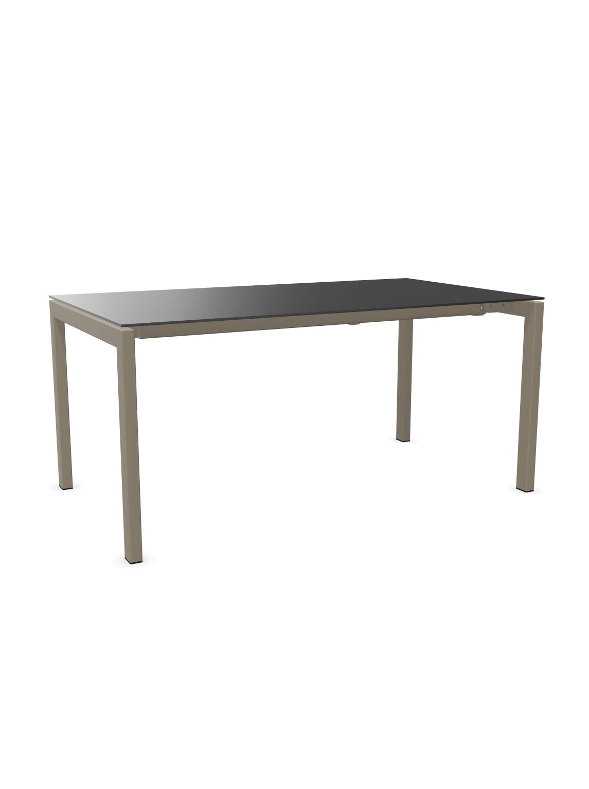 Schaffner Luzern table repas extensible 160/220x90cm Anthracite 77 Champagne 85 