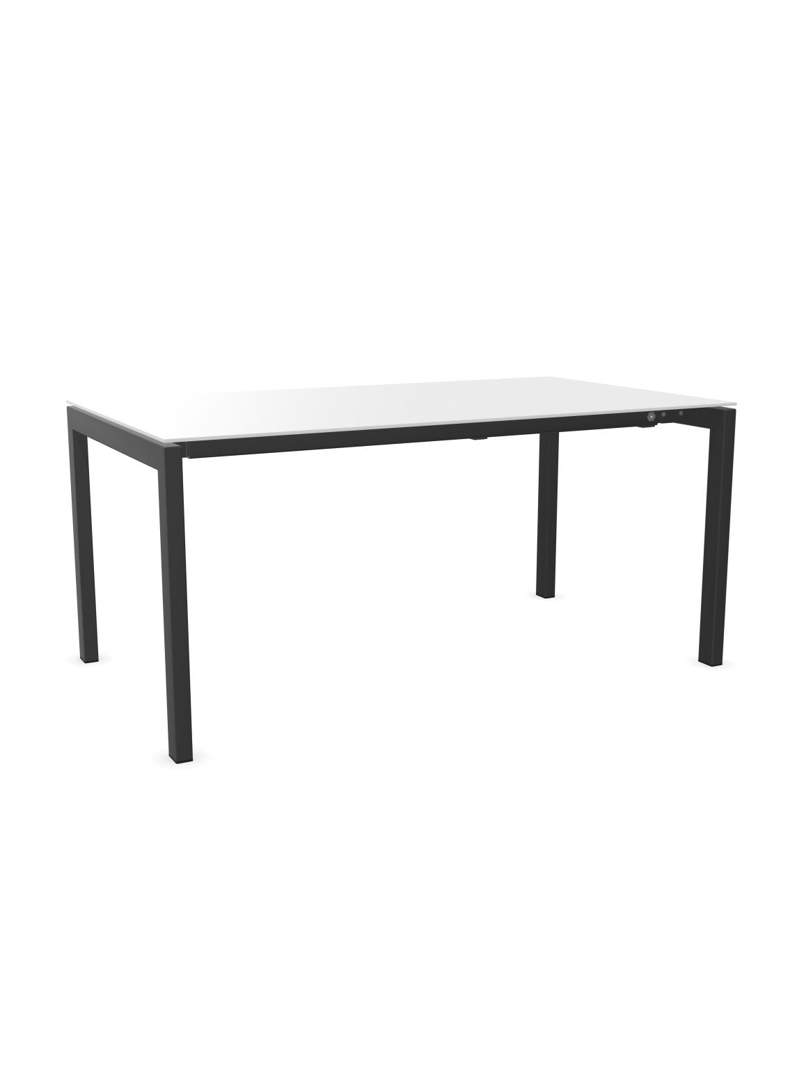 Schaffner Luzern table repas extensible 160/220x90cm Blanc 90 Anthracite 77 