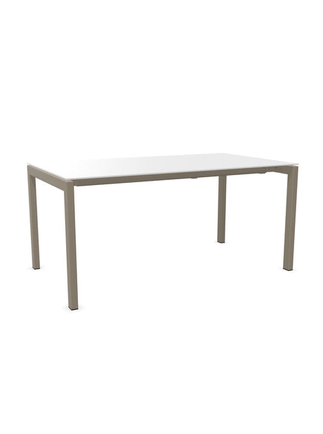 Schaffner Luzern table repas extensible 160/220x90cm Blanc 90 Champagne 85 