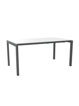 Schaffner Luzern table repas extensible 160/220x90cm Blanc 90 Graphite 73 