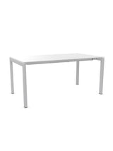 Schaffner Luzern table repas extensible 160/220x90cm Blanc 90 Gris argent 78 