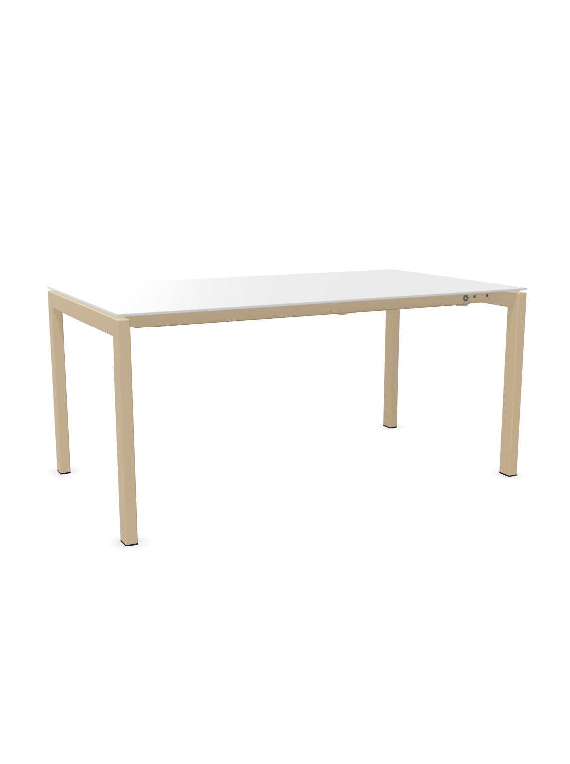 Schaffner Luzern table repas extensible 160/220x90cm Blanc 90 Marron Pastel 83 