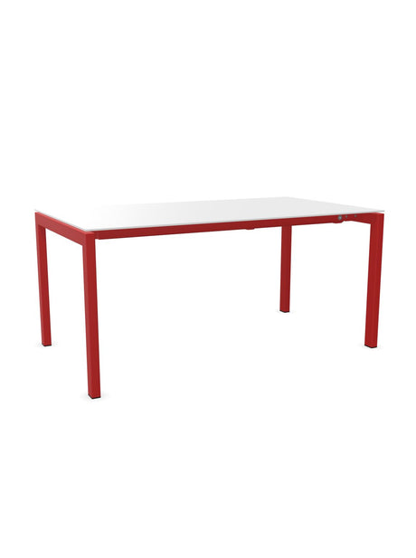 Schaffner Luzern table repas extensible 160/220x90cm Blanc 90 Rouge 30 