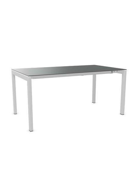 Schaffner Luzern table repas extensible 160/220x90cm Graphite 73 Blanc 90 