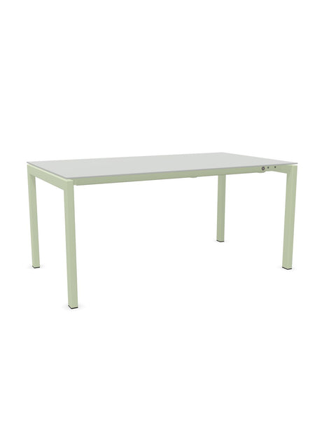 Schaffner Luzern table repas extensible 160/220x90cm Gris Argent 78 Vert Pastel 64 