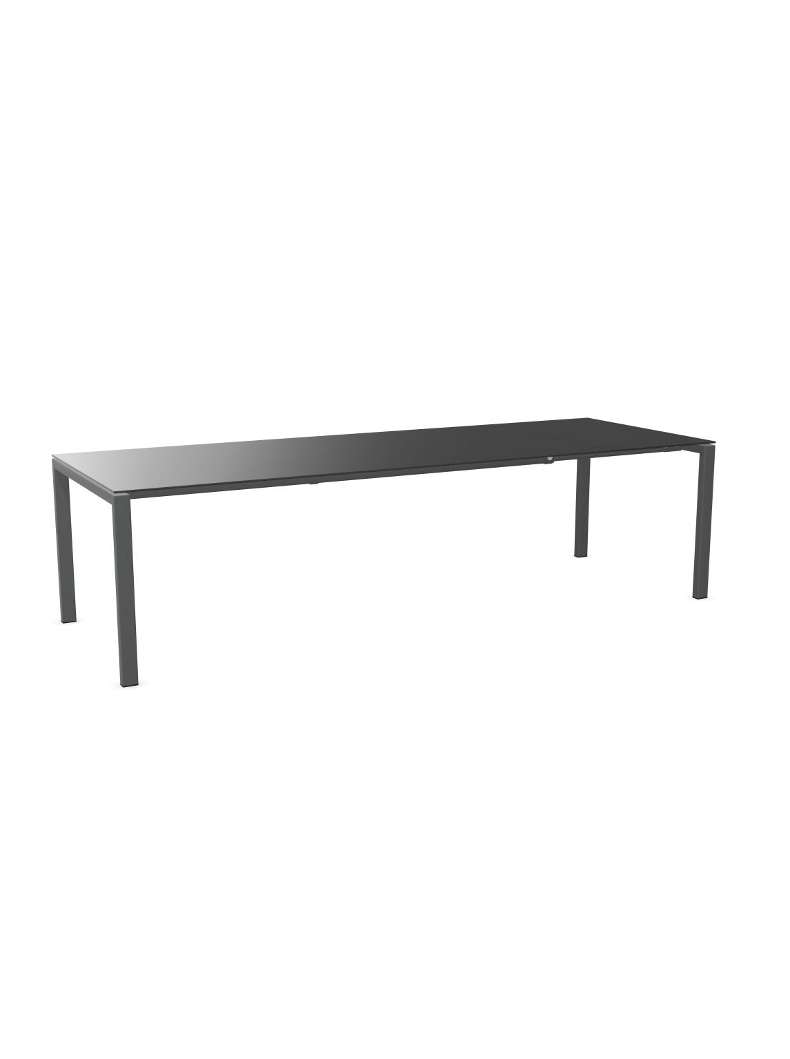 Schaffner Luzern table repas extensible 220/280x100cm Anthracite 77 Graphite 73 