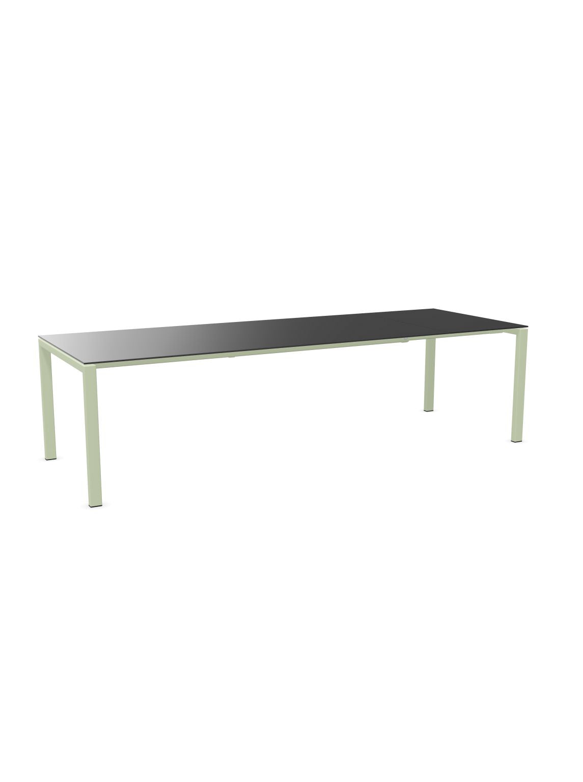 Schaffner Luzern table repas extensible 220/280x100cm Anthracite 77 Vert Pastel 64 