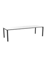 Schaffner Luzern table repas extensible 220/280x100cm Blanc 90 Anthracite 77 