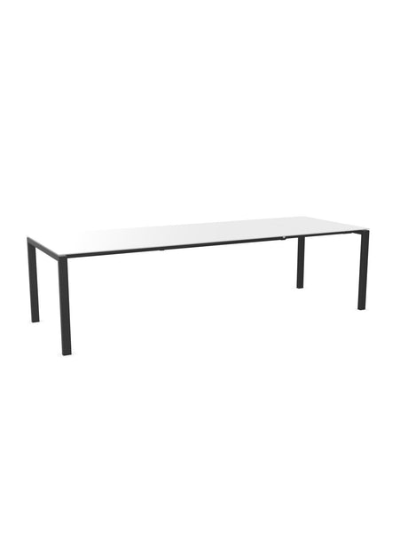 Schaffner Luzern table repas extensible 220/280x100cm Blanc 90 Anthracite 77 