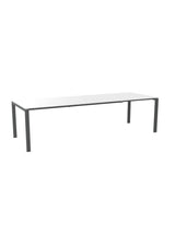 Schaffner Luzern table repas extensible 220/280x100cm Blanc 90 Graphite 73 