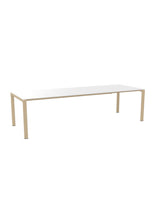 Schaffner Luzern table repas extensible 220/280x100cm Blanc 90 Marron Pastel 83 