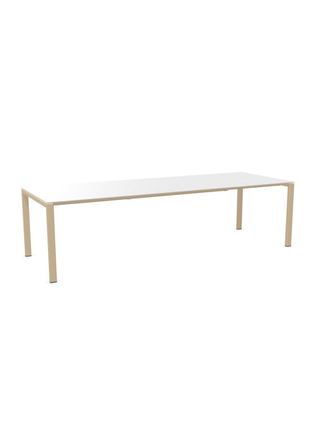 Schaffner Luzern table repas extensible 220/280x100cm Blanc 90 Marron Pastel 83 