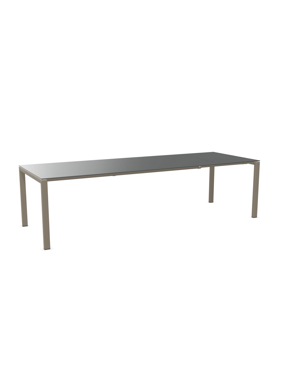 Schaffner Luzern table repas extensible 220/280x100cm Graphite 73 Champagne 85 