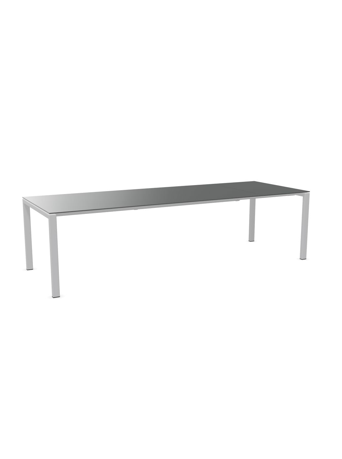 Schaffner Luzern table repas extensible 220/280x100cm Graphite 73 Gris argent 78 
