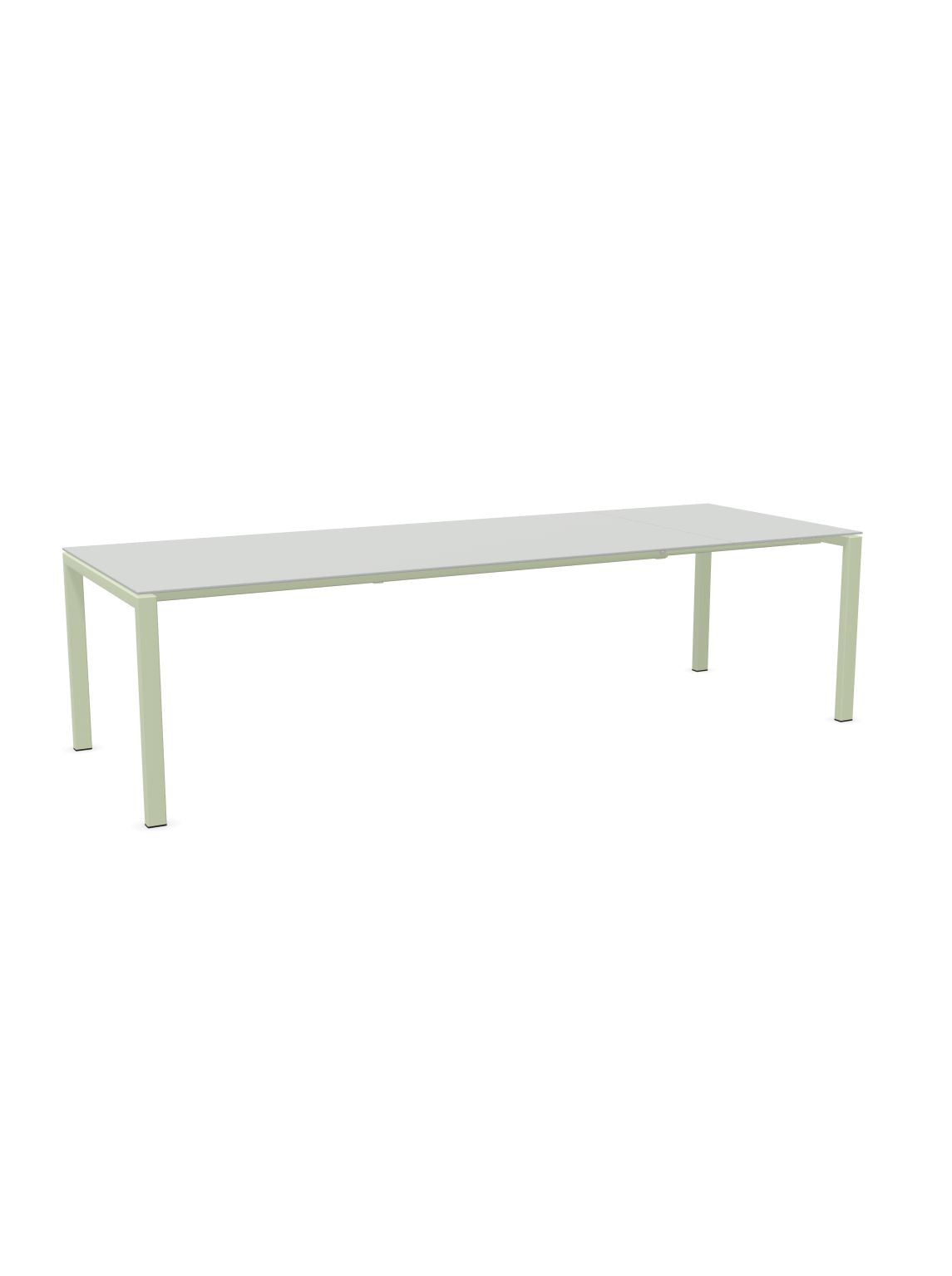 Schaffner Luzern table repas extensible 220/280x100cm Gris Argent 78 Vert Pastel 64 