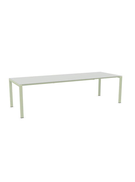 Schaffner Luzern table repas extensible 220/280x100cm Gris Argent 78 Vert Pastel 64 