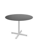 Schaffner Luzern table repas rabattable Ø100cm Anthracite 77 Blanc 90 