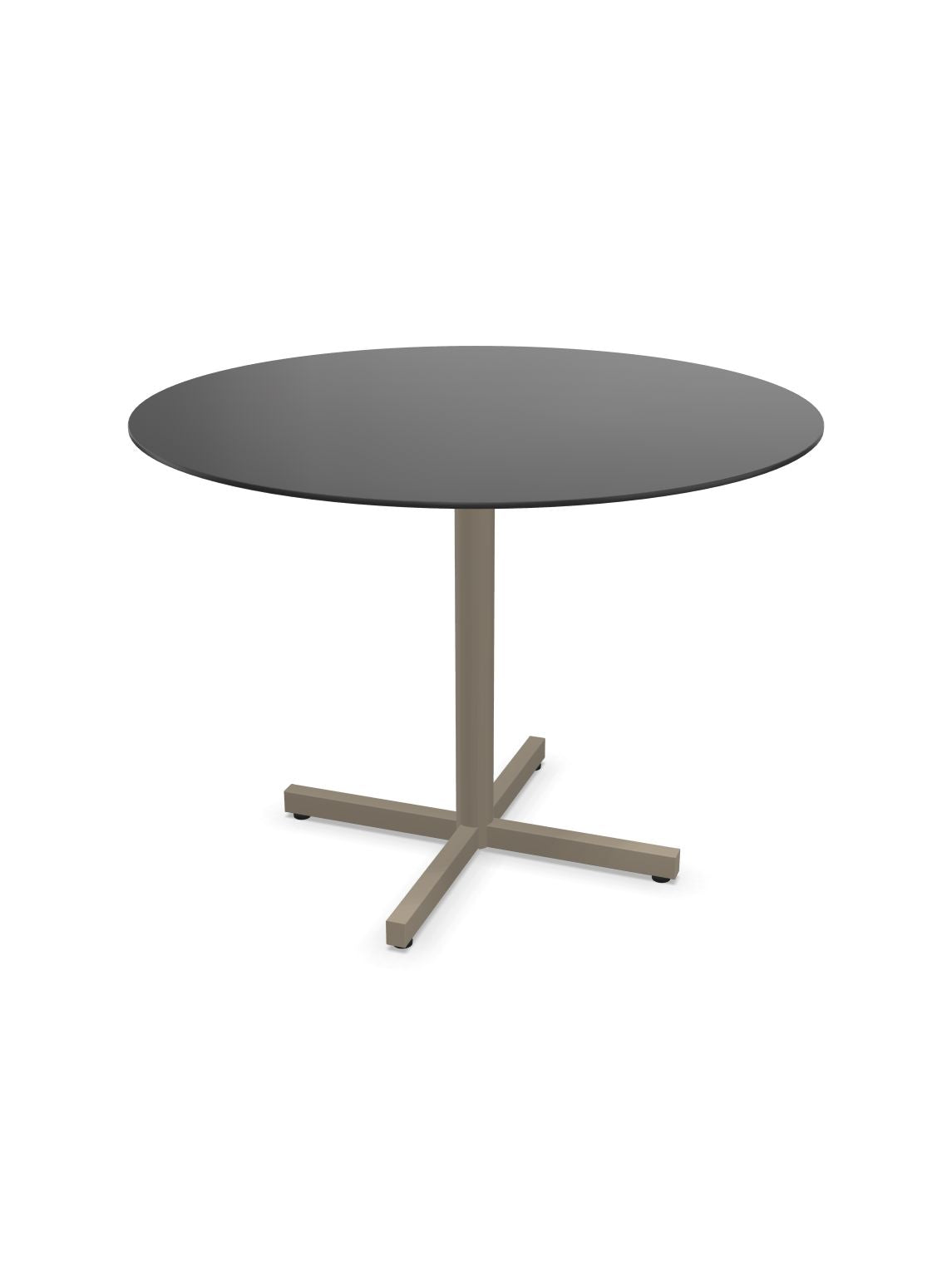 Schaffner Luzern table repas rabattable Ø100cm Anthracite 77 Champagne 85 