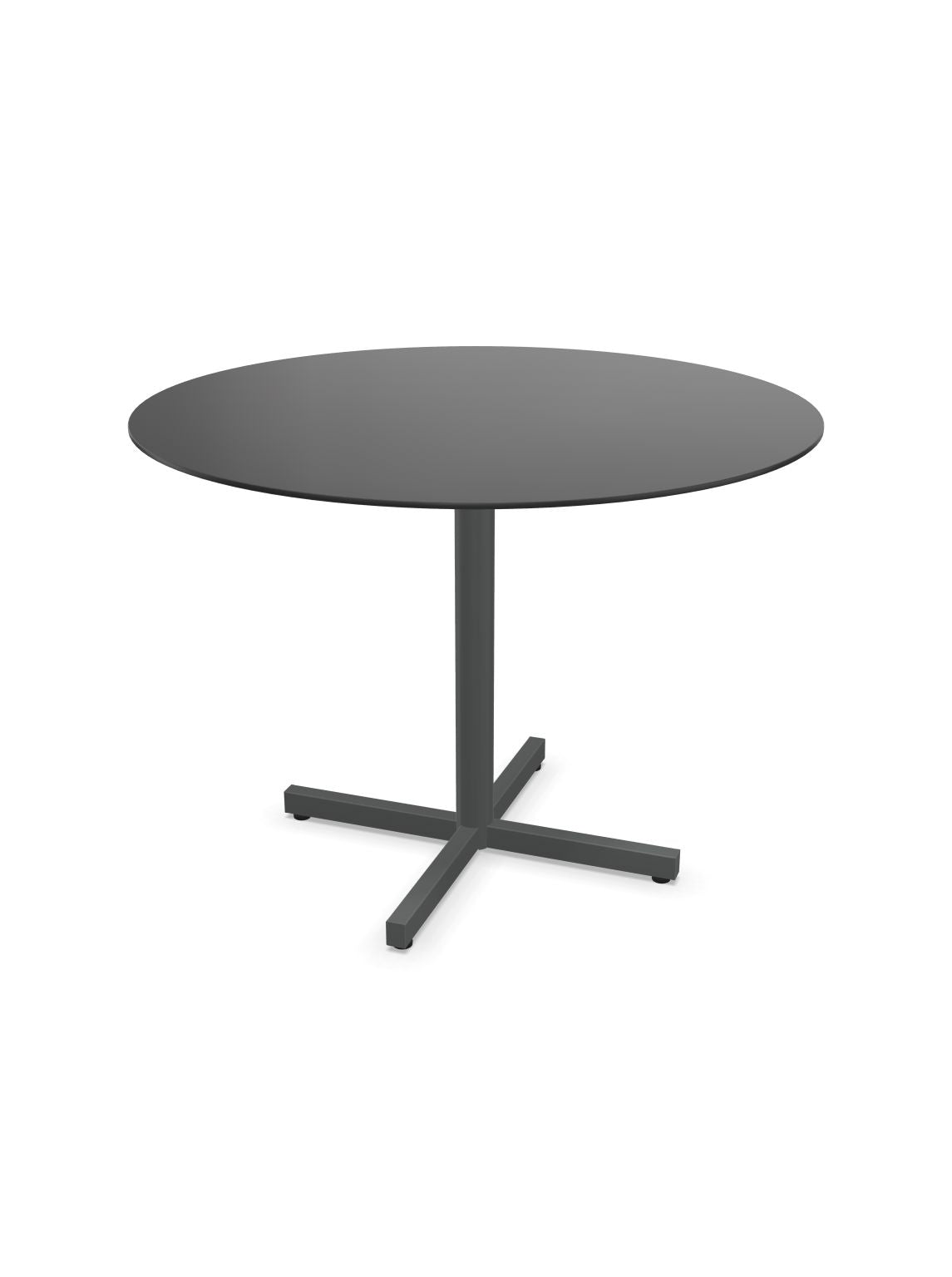 Schaffner Luzern table repas rabattable Ø100cm Anthracite 77 Graphite 73 