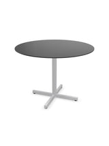Schaffner Luzern table repas rabattable Ø100cm Anthracite 77 Gris argent 78 