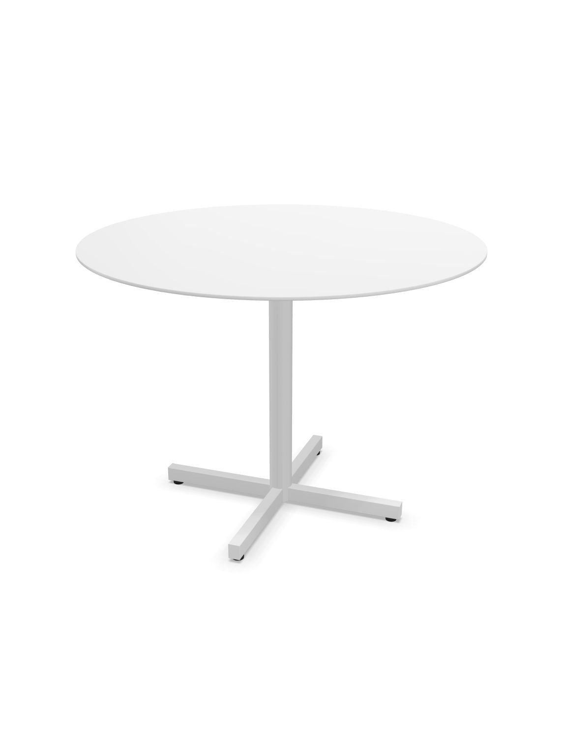 Schaffner Luzern table repas rabattable Ø100cm Blanc 90 Blanc 90 