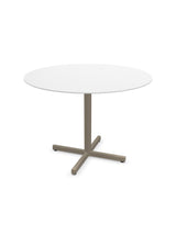 Schaffner Luzern table repas rabattable Ø100cm Blanc 90 Champagne 85 
