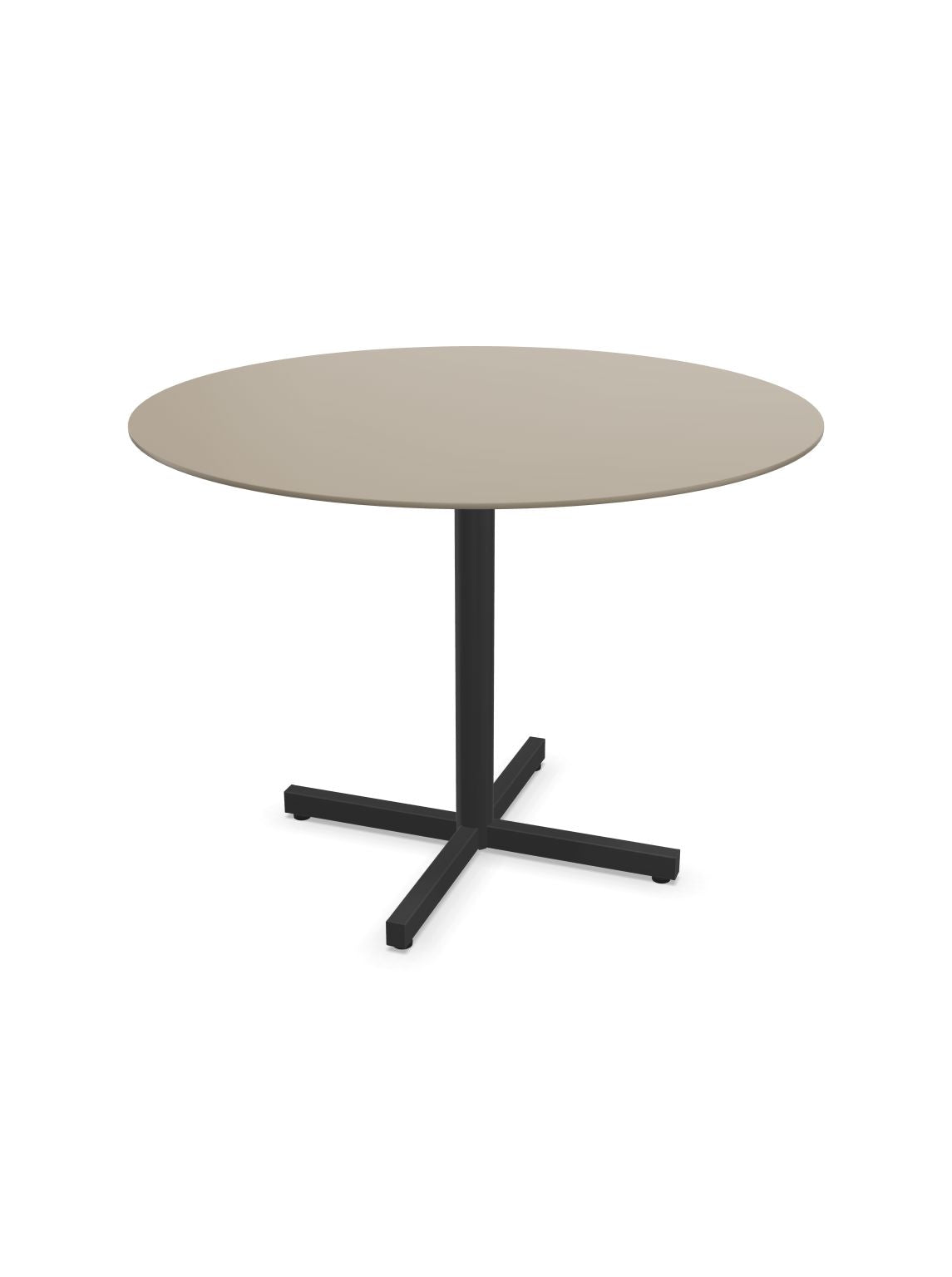 Schaffner Luzern table repas rabattable Ø100cm Champagne 85 Anthracite 77 