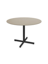 Schaffner Luzern table repas rabattable Ø100cm Champagne 85 Anthracite 77 