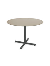 Schaffner Luzern table repas rabattable Ø100cm Champagne 85 Graphite 73 