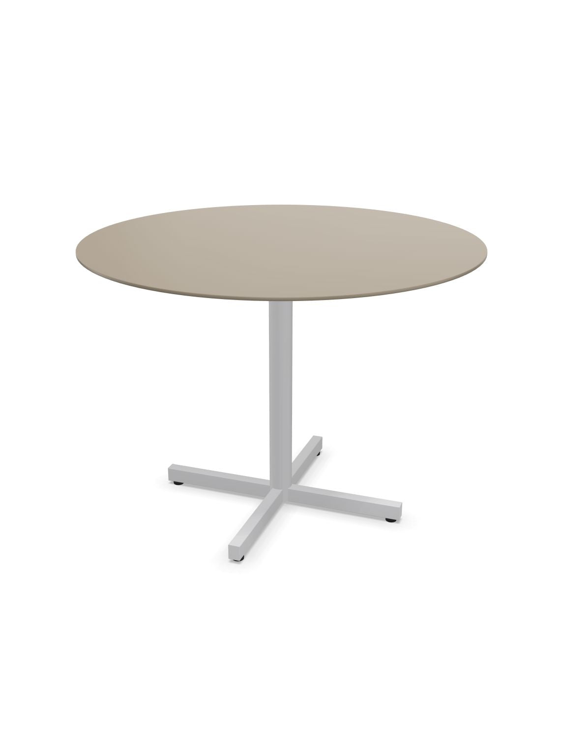 Schaffner Luzern table repas rabattable Ø100cm Champagne 85 Gris argent 78 