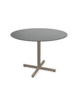 Schaffner Luzern table repas rabattable Ø100cm Graphite 73 Champagne 85 