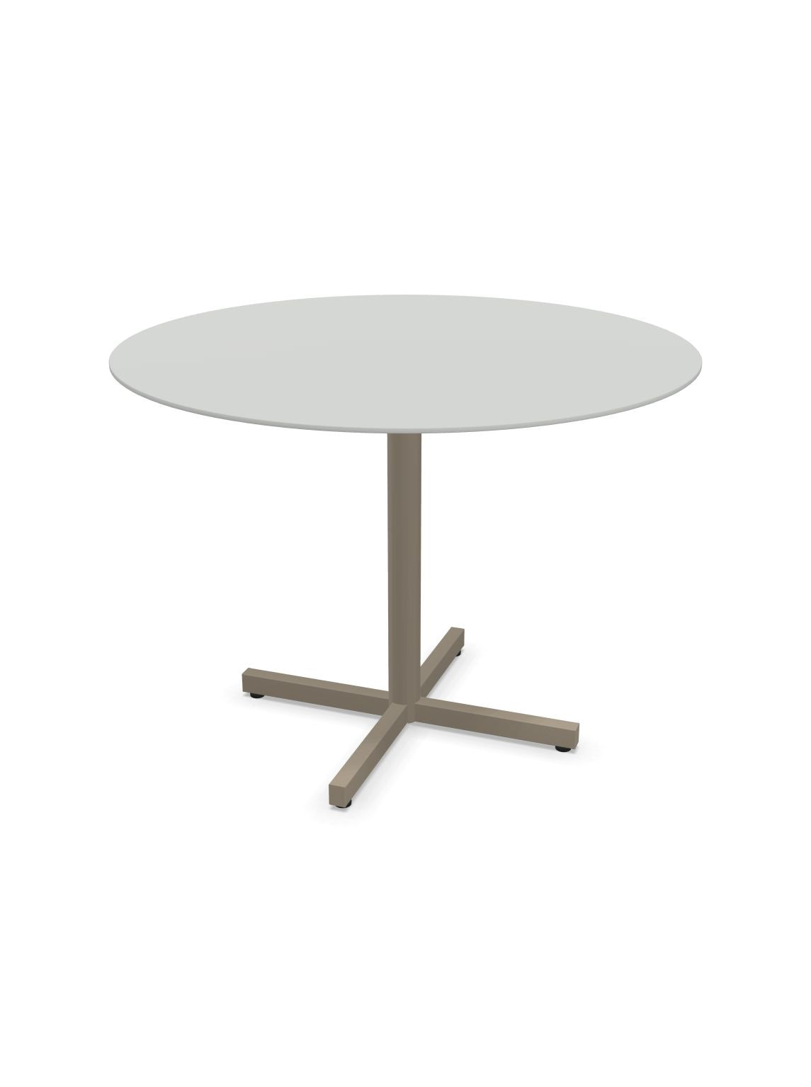Schaffner Luzern table repas rabattable Ø100cm Gris Argent 78 Champagne 85 