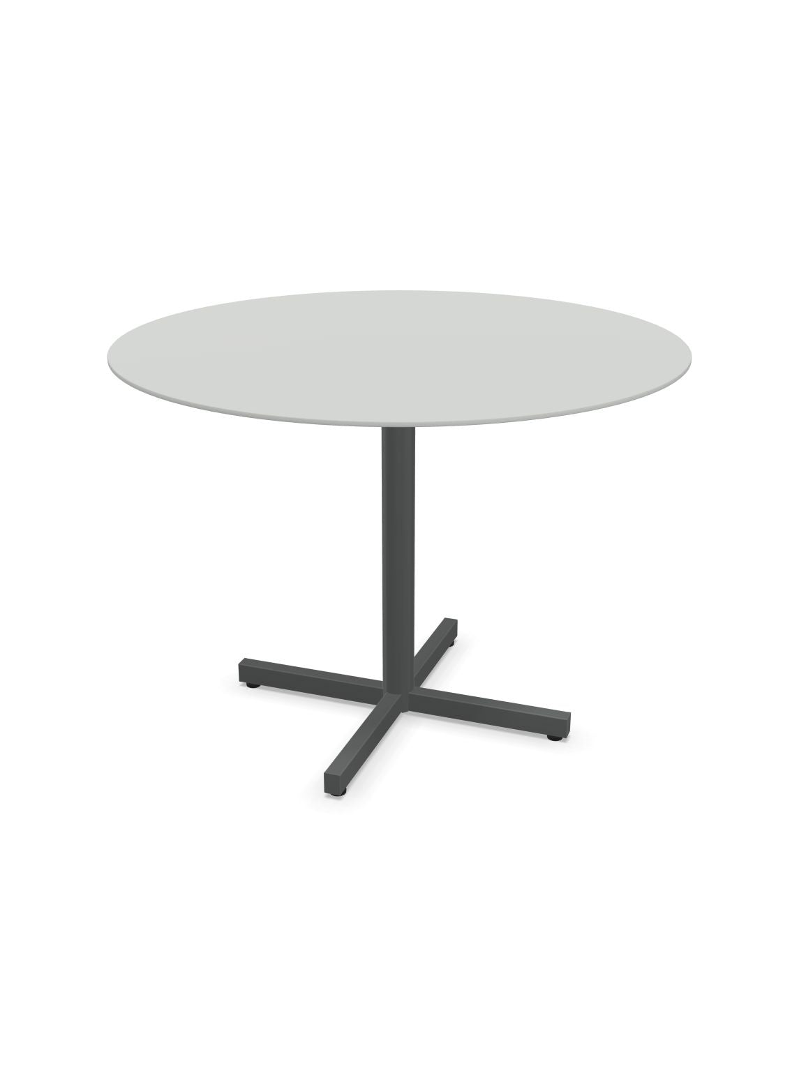 Schaffner Luzern table repas rabattable Ø100cm Gris Argent 78 Graphite 73 