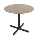 Schaffner Luzern table repas rabattable Ø90cm Champagne 85 Anthracite 77 
