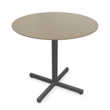 Schaffner Luzern table repas rabattable Ø90cm Champagne 85 Graphite 73 