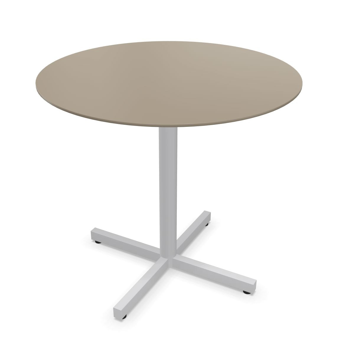Schaffner Luzern table repas rabattable Ø90cm Champagne 85 Gris argent 78 