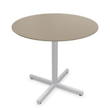 Schaffner Luzern table repas rabattable Ø90cm Champagne 85 Gris argent 78 