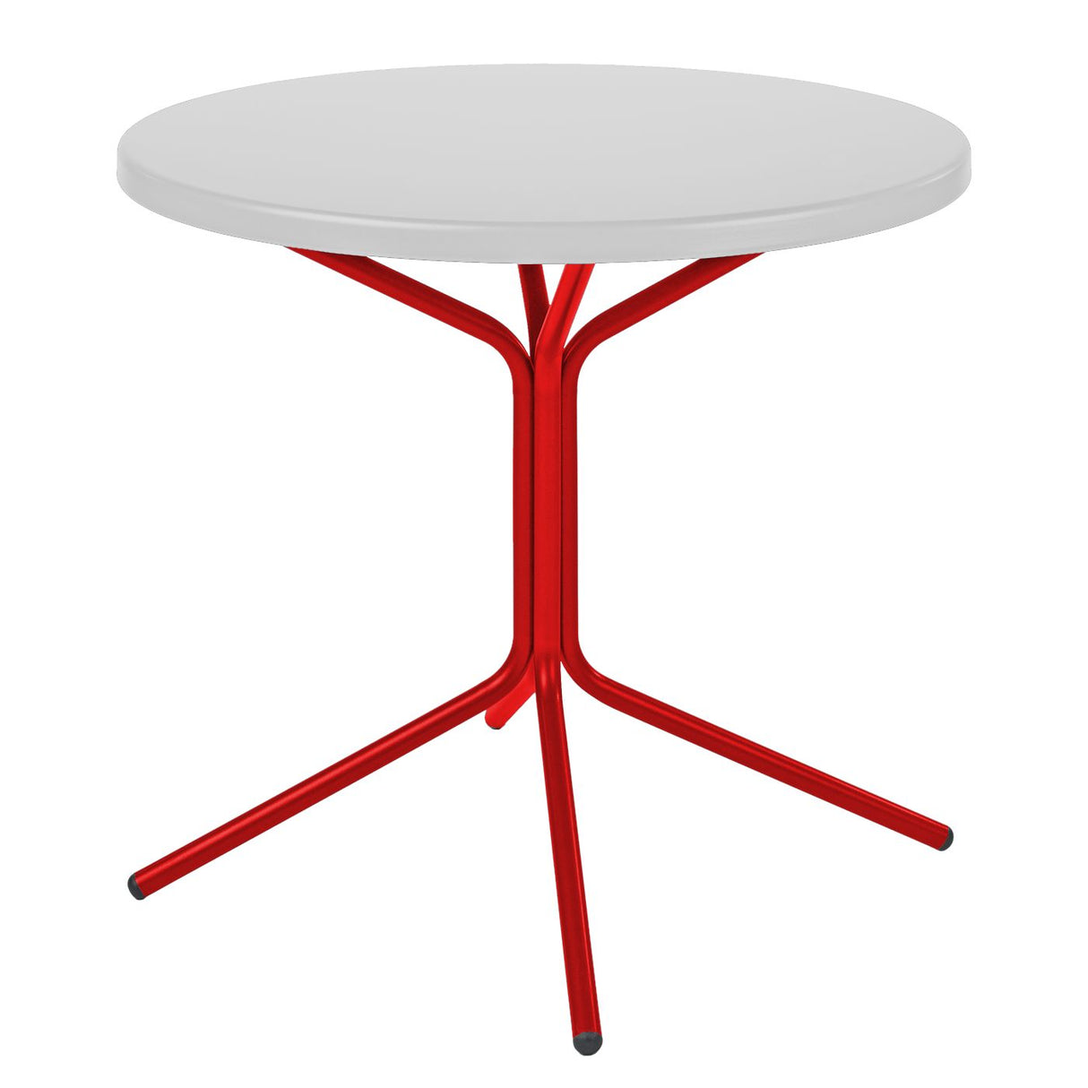 Schaffner PIX Table basse Ø54cm H:54cm Blanc 90 Rouge 30 