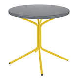 Schaffner PIX Table basse Ø54cm H:54cm Gris Argent 78 Jaune 11 