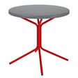 Schaffner PIX Table basse Ø54cm H:54cm Gris Argent 78 Rouge 30 