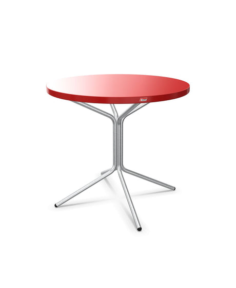 Schaffner PIX Table bistrot Ø80cm H:72cm Rouge 30 Galvanisé à chaud 02 