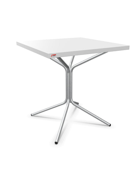 Schaffner PIX Table bistrot rabattable 70x70cm H:73cm Blanc 90 Galvanisé à chaud 02 