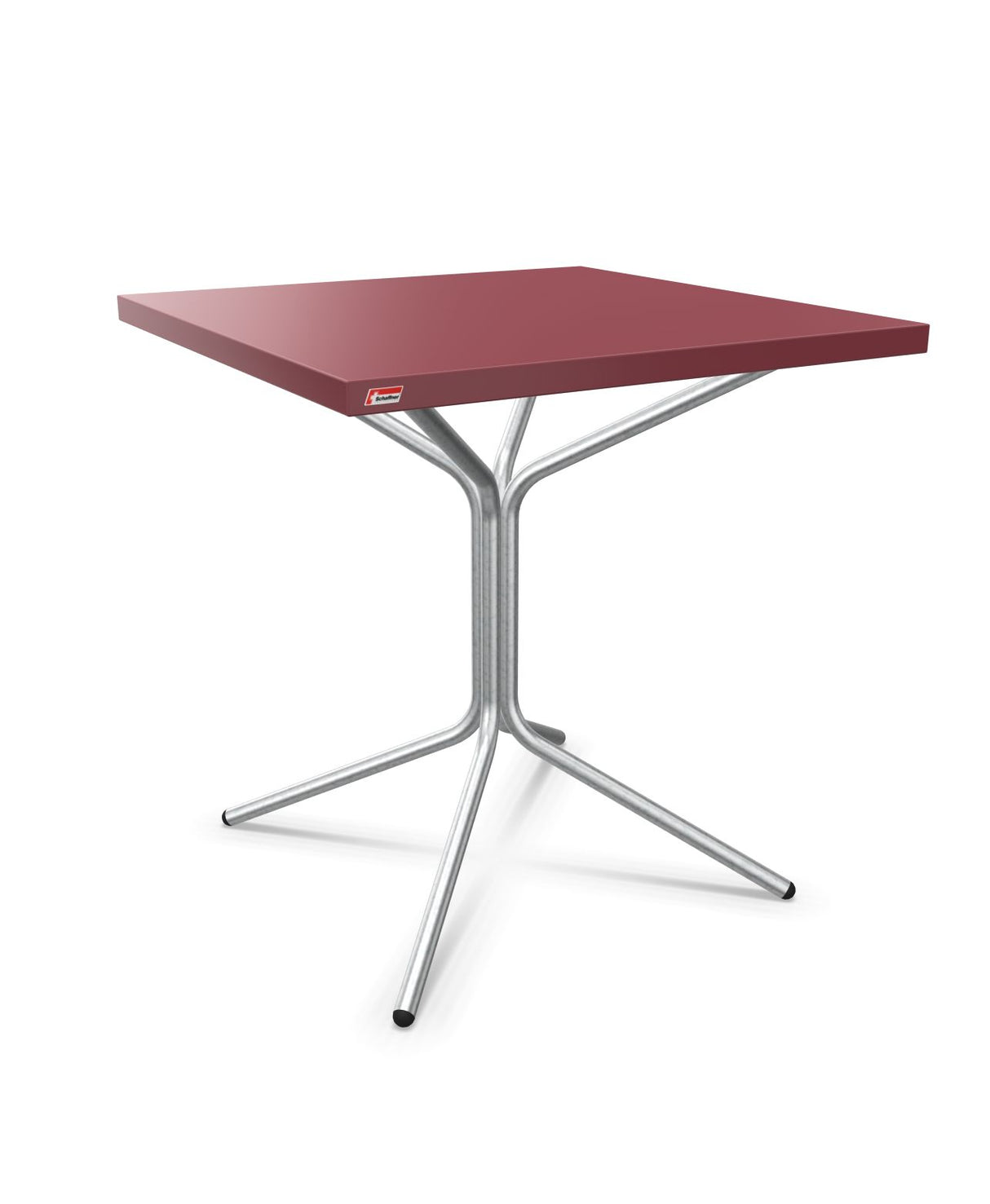 Schaffner PIX Table bistrot rabattable 70x70cm H:73cm Bordeaux 38 Galvanisé à chaud 02 