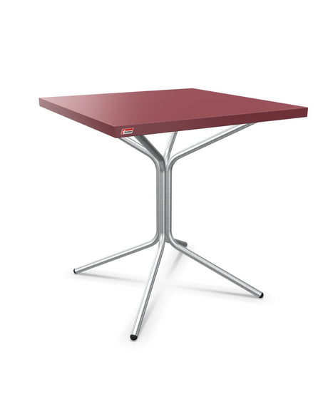 Schaffner PIX Table bistrot rabattable 70x70cm H:73cm Bordeaux 38 Galvanisé à chaud 02 