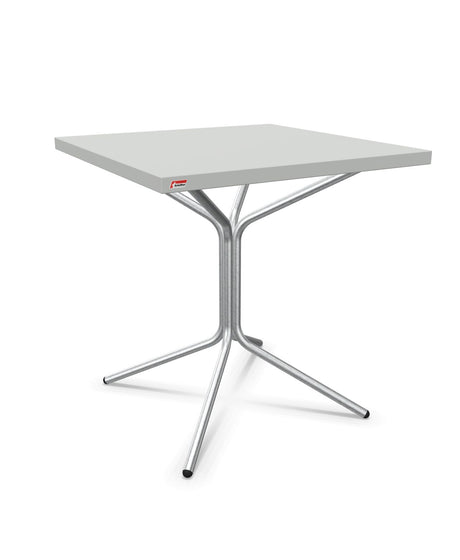 Schaffner PIX Table bistrot rabattable 70x70cm H:73cm Gris Argent 78 Galvanisé à chaud 02 