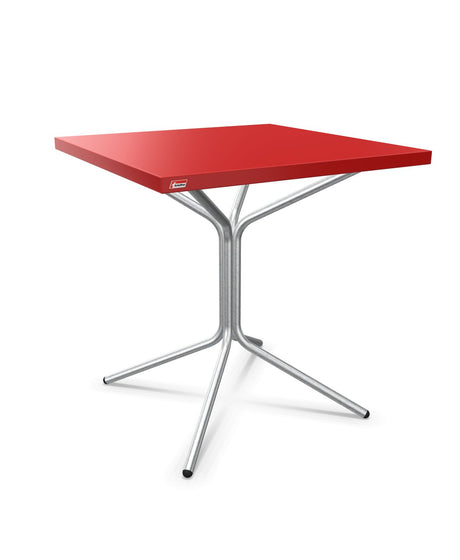 Schaffner PIX Table bistrot rabattable 70x70cm H:73cm Rouge 30 Galvanisé à chaud 02 