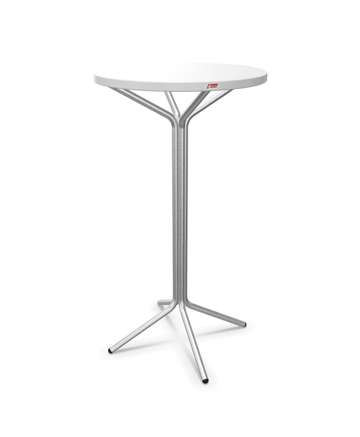 Schaffner PIX Table haute bistrot Ø60cm H:110cm Blanc 90 Galvanisé à chaud 02 
