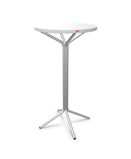 Schaffner PIX Table haute bistrot Ø60cm H:110cm Blanc 90 Galvanisé à chaud 02 